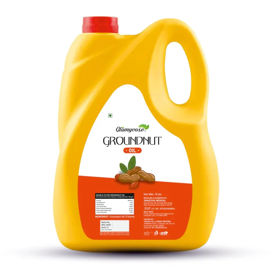 Glamycose Mungfali Pure Groundnut Oil 5 LTR